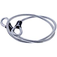 Cable de seguridad de acero inoxidable- cable de acero trenzado de doble bucle- cerradura flexible- candado en U de 3-8…